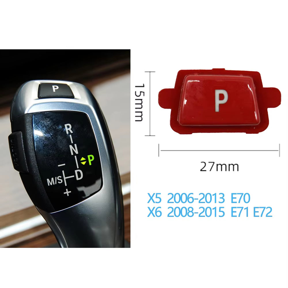Start Stop Push Lgnition Switch Gear Shift Lever Auto Parking P Button Cap For BMW X5 X6 E70 E71 E72