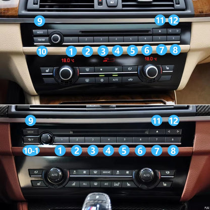 Car Dashboard Radio CD Digital Player Switch Control Button Cover For BMW 5 6 7 5GT Series F10 F11 F06 F12 F13 F07 F01 F02 F04