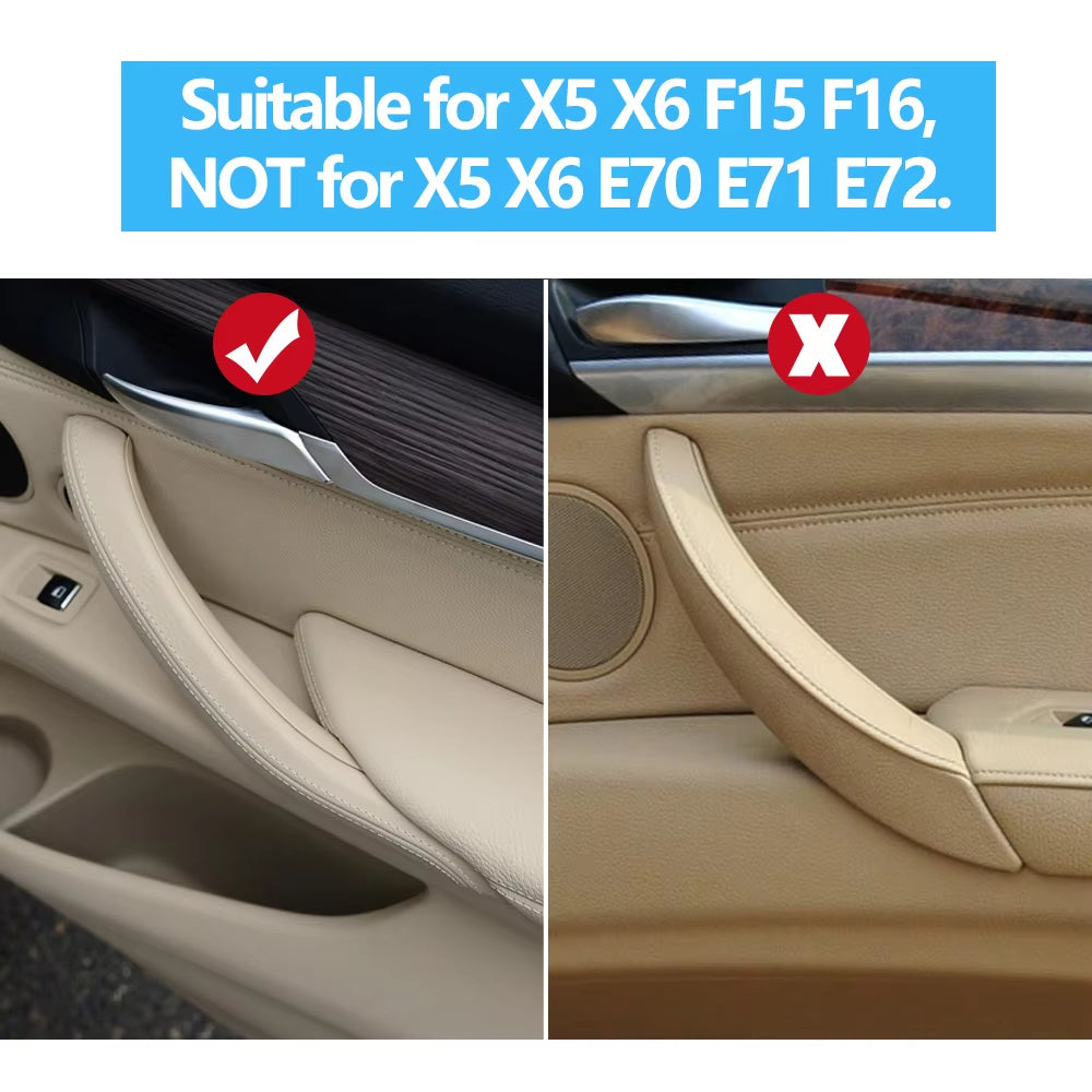 Car Interior Door Left Right Inside ABS Pull Handle Trim Cover For BMW X5 X6 F15 F16 2014-2018 51417292243 51417292244