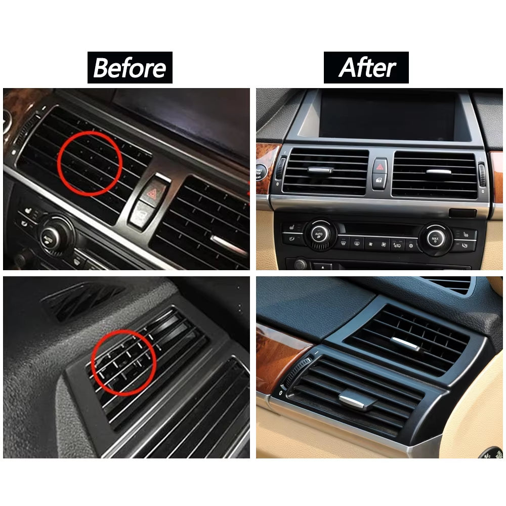 Car Front Rear Air Conditioning AC Vent Grille Slider Tab Clip Repair Kit For BMW X5 X6 E70 E71 64229220101