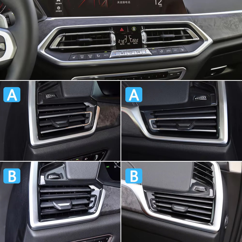 Car Middle Left Right Air Vent Grille Central AC Vent Repair Kit M Sport For BMW X5 X6 X7 G05 G06 G07 2019 2020 2021 2022