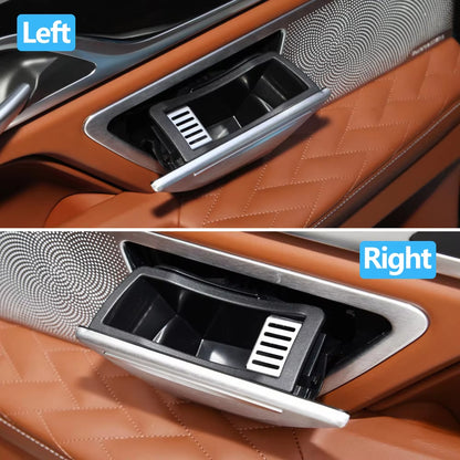 3 Colors Interior Rear Door Ashtray Cover Liner Case Replacement For BMW 7 Series G11 G12 730Li 740Li 750Li 760Li 2016-2022