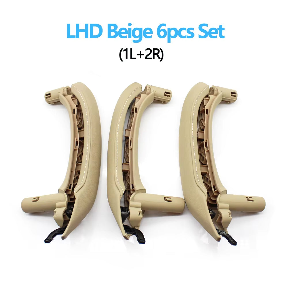 LHD RHD Interior Passenger Door Pull Handle Leather Cover With Inside Handle Assembly For BMW X3 X4 F25 F26 2010-2016