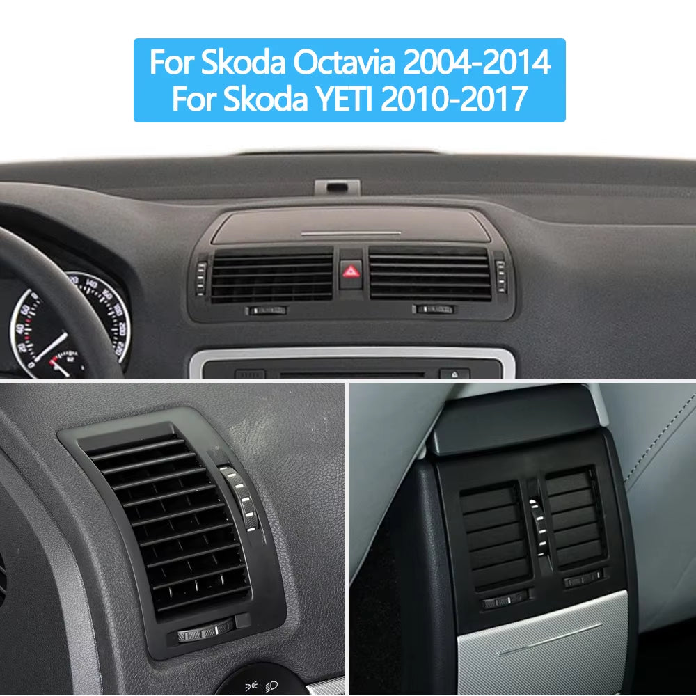 Car Front Rear Air Vent AC Vent Grille Assembly For Skoda Octavia 2 A5 MK2 RS 2004-2014 YETI 2010-2017 1ZD819701,1ZD819702