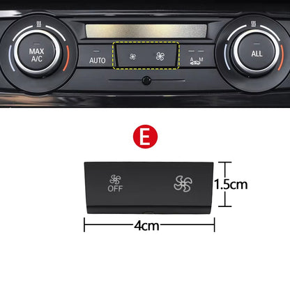 Dashboard Air Conditioner Fan Wind Volume Button Capes For BMW 1 2 3 4 X1 X3 X5 X6 Series F20 F30 F35 F80 F25 F26 E70 E84 E90