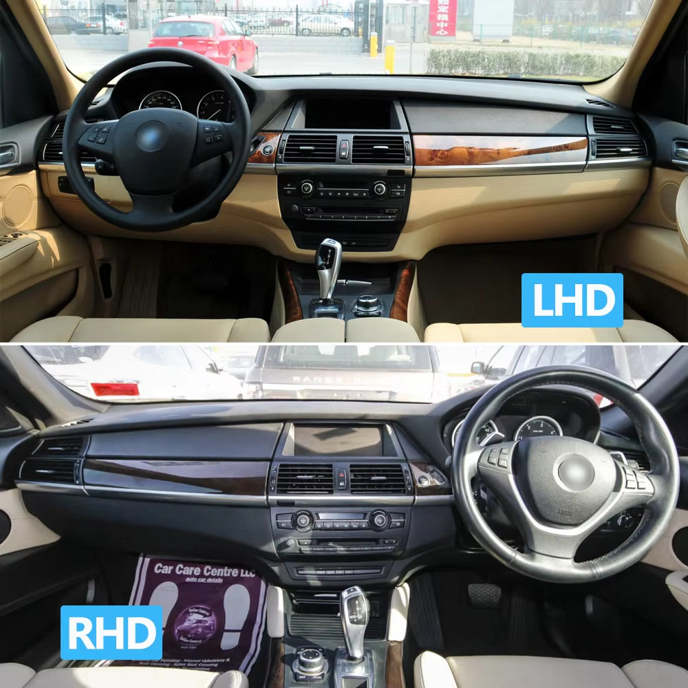 4pcs Set Car Interior Door Armrest Pull Handle Cover Trim Set For BMW X5 X6 E70 E71 E72 2007-2014