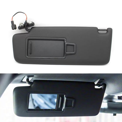 LHD Black Car Left Right Sun Shade Visor Panel Makeup Cosmetic Mirror Cover For Porsche Macan 2014-2024 95B857551 95B857552