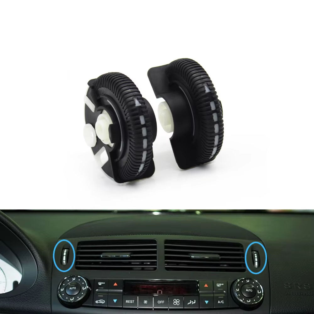 2PCS Front Rear Air Conditioning Control Roller AC Vent Base Rolling Wheel For Benz E Class W211 E200 E300 E230 E260 E280