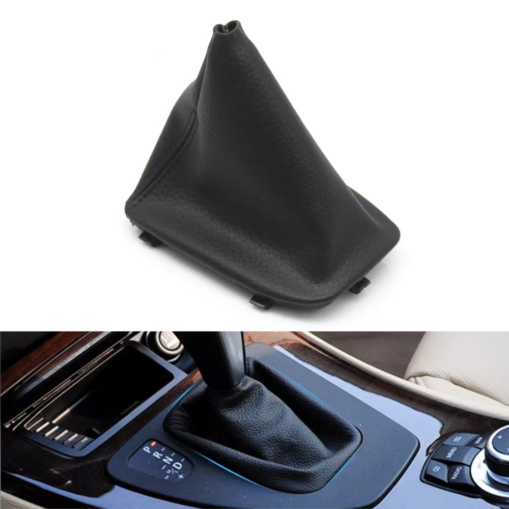 Automatic Car Leather Gear Shift Knob Lever Gaitor Boot Cover Frame For BMW 3 Series E90 E91 E92 E93 2005-2011 25167592028