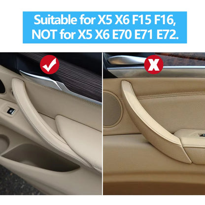 Car Door Pull Handle Trim Cover Replacement For BMW X5 X6 F15 F16 2014-2018 51417292243 51417292244