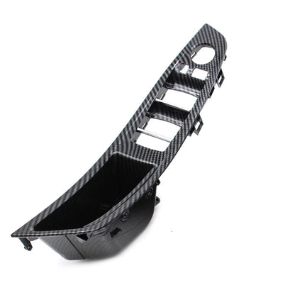 LHD RHD Interior Door Carbon Fiber Pull Handle Window Switch Panel Set for BMW 5 Series F10 F11 F18 520i 523i 525i 528i 535i