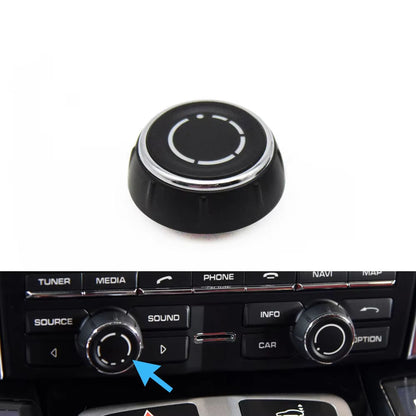 Car Center Console Audio Volume Knob Cover CD Control Switch Button For Porsche Cayenne Panamera Macan Boxster 911 718 970