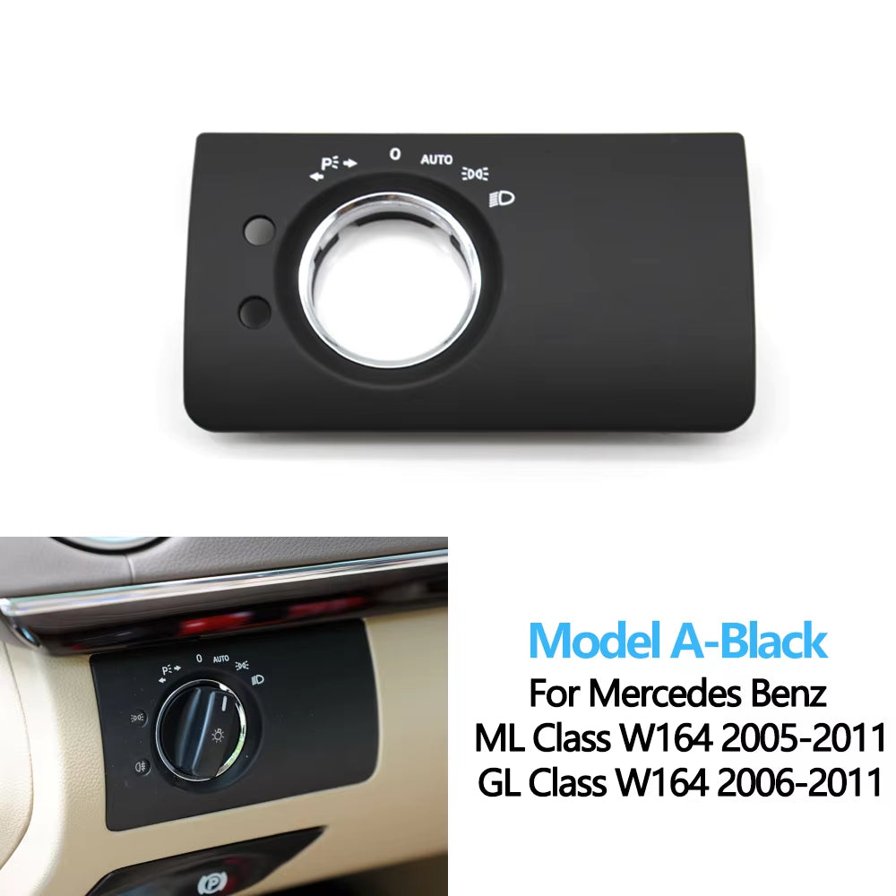 LHD Car Interior Front Left Headlight Switch Button Panel Trim Cover Replacement For Benz W164 ML GL 300 350 450 500 2005-2011