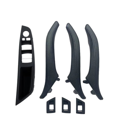 LHD 7pcs Interior Door Armrest Panel Pull Handle With Leather Outer Cover for BMW 5 Series F10 F11 F18 520 523 525 528 530 535