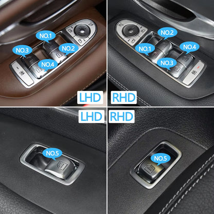 W205 Car Master Window Switch Repair Button Cover Passenger Door Control Switch Key Cap For Mercedes Benz W253 W213 W293 W222