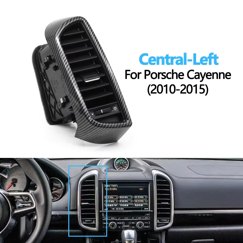 Carbon Fiber Car Front Left Right Rear Air Conditioning AC Vent Grille Complete Assembly For Porsche Cayenne 7P5 2010-2017
