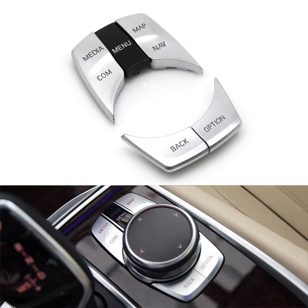 Car Central Console CIC IDrive Multimedia Control Button Cover Trim For BMW 5 6 7 X3 X4 G30 G31 F90 G32 G11 G12 G01 G02 F97 F98