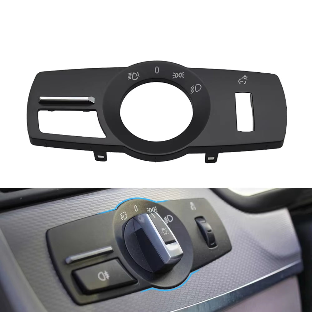 LHD RHD Headlight Lamp Rotary Button Foglight Switch Cover Panel Trim For BMW 5 5GT 6 7 X3 X4 Series F10 F11 F07 F06 F01 F25 F26