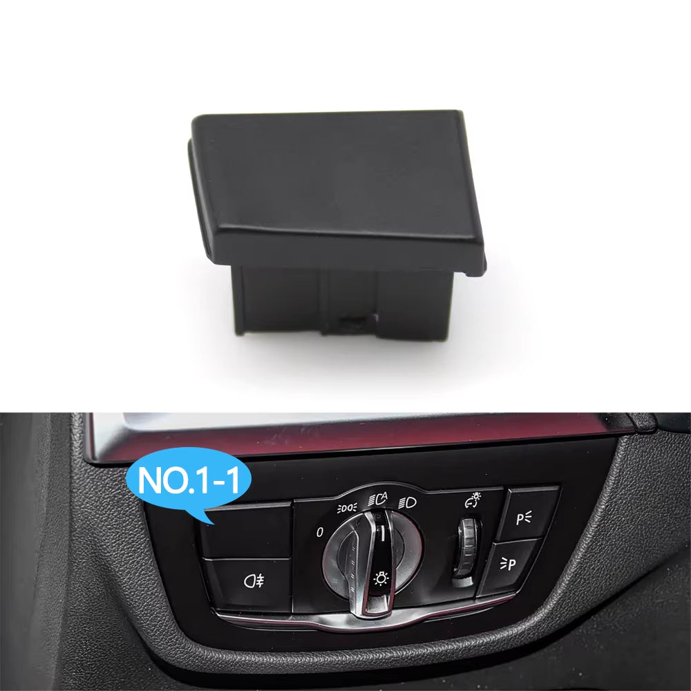 Car Front HeadLamp Rotary Foglight Button Headlight Switch Cover Panel For BMW X3 X4 G01 G02 X3M X4M F97 F98