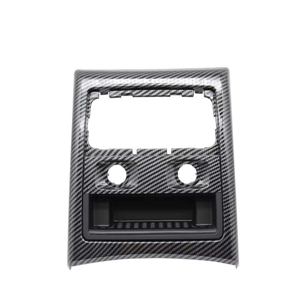Carbon Fiber Car Rear Air Conditioner AC Vent Outer Frame Ashtray Cover Trim Replacement For BMW 3 Series E90 E91