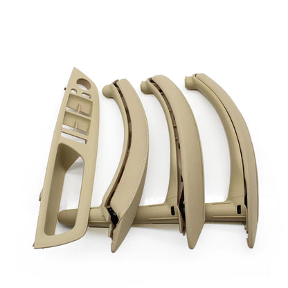 7PCS Set LHD RHD Interior Door Window Switch Panel Pull Handle With Leather Cover For BMW X5 X6 E70 E71 2007-2014
