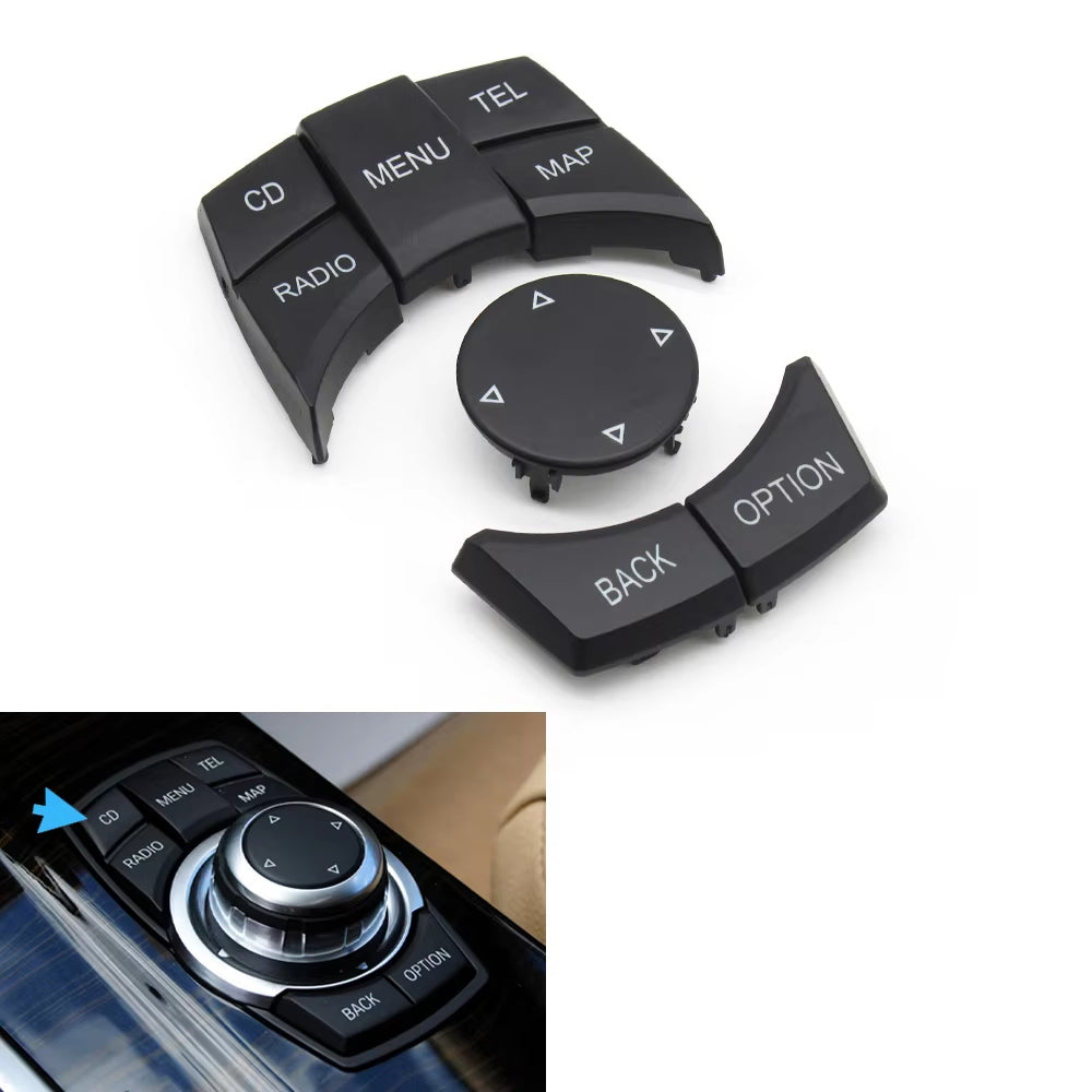 Car Central Console CIC Multi-Media Control Button Cover For BMW 1 2 3 4 5 6 7 X3 X4 X5 X6 Series F30 F31 F10 F11 F06 F25 F26