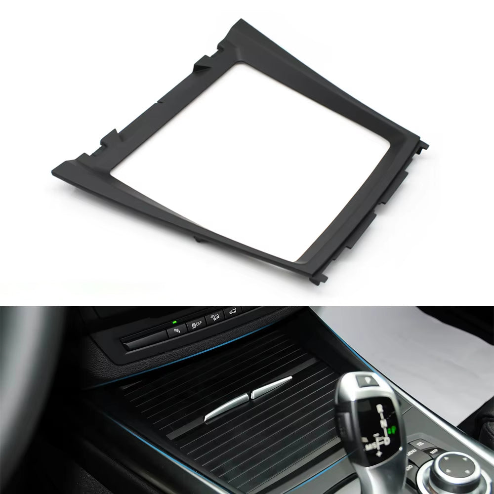 Car Front Center Console Panel Bezel Water Cup Holder Decorative Trim Cover For BMW X5 X6 E70 E71 E72 51166956756 51169129401