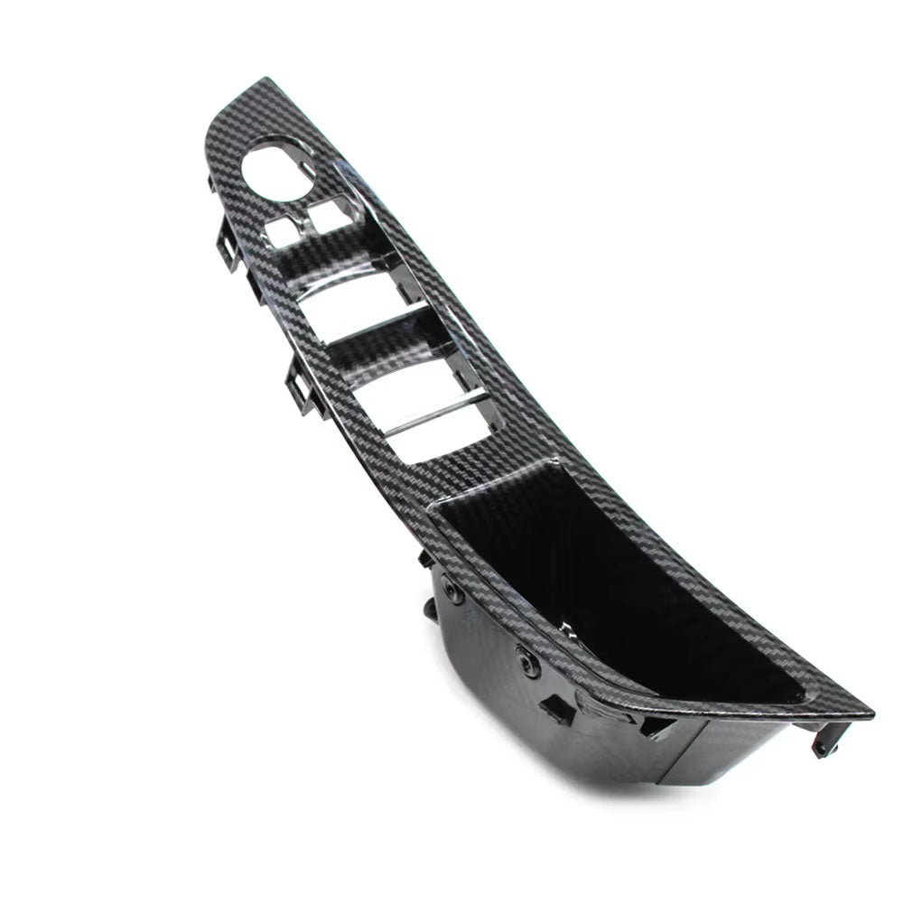 LHD RHD Interior Door Carbon Fiber Pull Handle Window Switch Panel Set for BMW 5 Series F10 F11 F18 520i 523i 525i 528i 535i