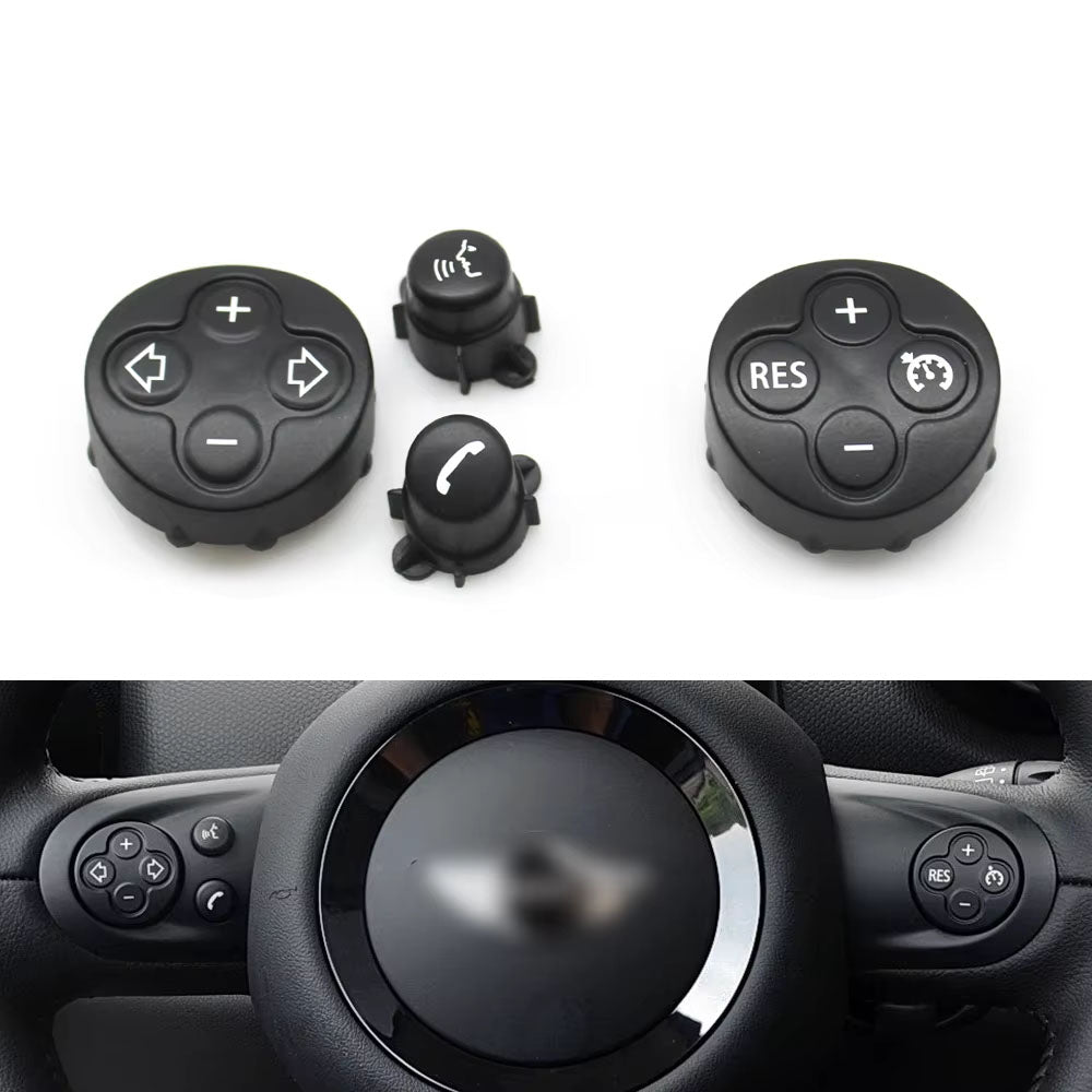 2PCS Car Steering Wheel Multifunction Cruise Control Switch Button Cover For BMW Mini Cooper Paceman R55 R56 R57 R58 R59 R60 R61