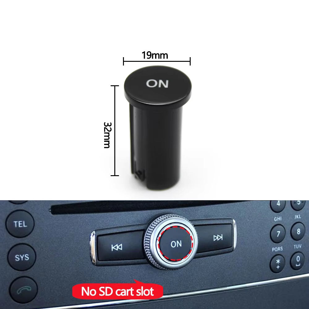 Car Front Console Radio CD Player Button Knob ON Button Switch Cap For Mercedes Benz W204 X204 W212 W207 W218 W166 W156 W172