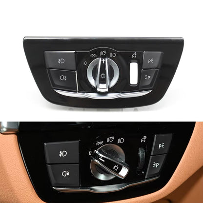 6PCS Set Car HeadLamp Rotary Foglight Button Headlight Switch Cover Panel For BMW 5 6GT Series G30 G31 M5 F90 G32 2017-2022