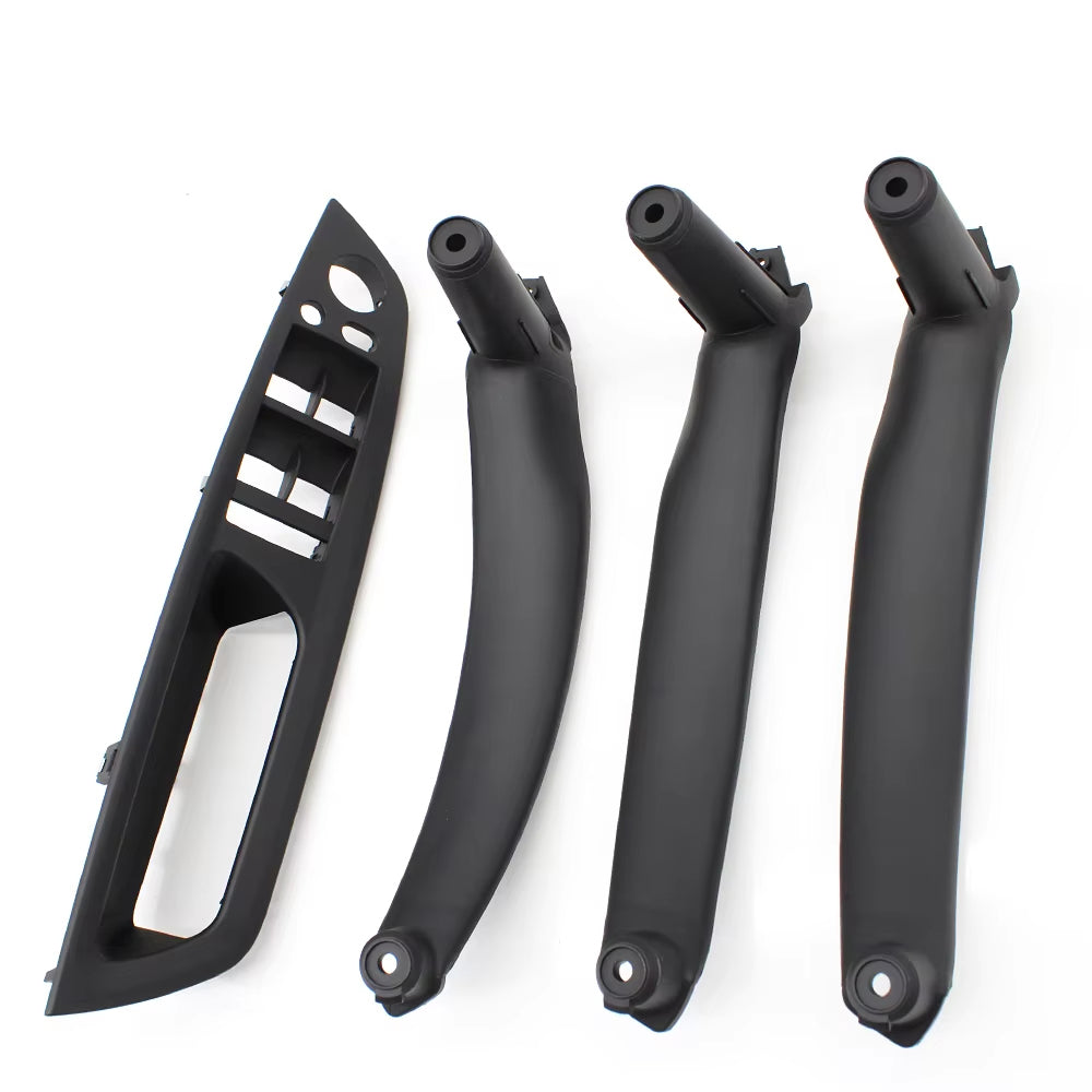 4pcs Set Car Interior Door Armrest Pull Handle Cover Trim Set For BMW X5 X6 E70 E71 E72 2007-2014