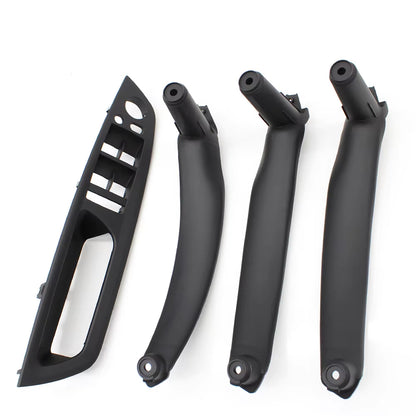 4pcs Set Car Interior Door Armrest Pull Handle Cover Trim Set For BMW X5 X6 E70 E71 E72 2007-2014