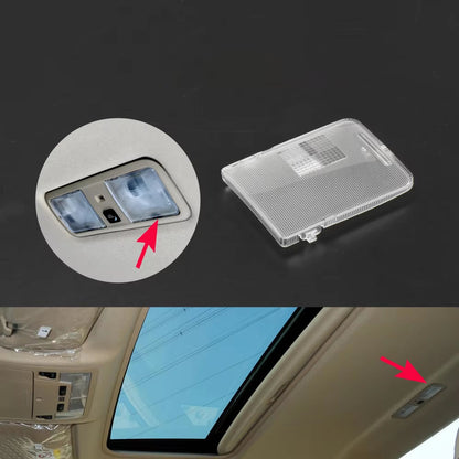 Car Plastic Front Rear Reading Light Switch Cover LED Bulb Row Shell Lampshade Cover Kit For Toyota Gen 7 Camry 2012-2017