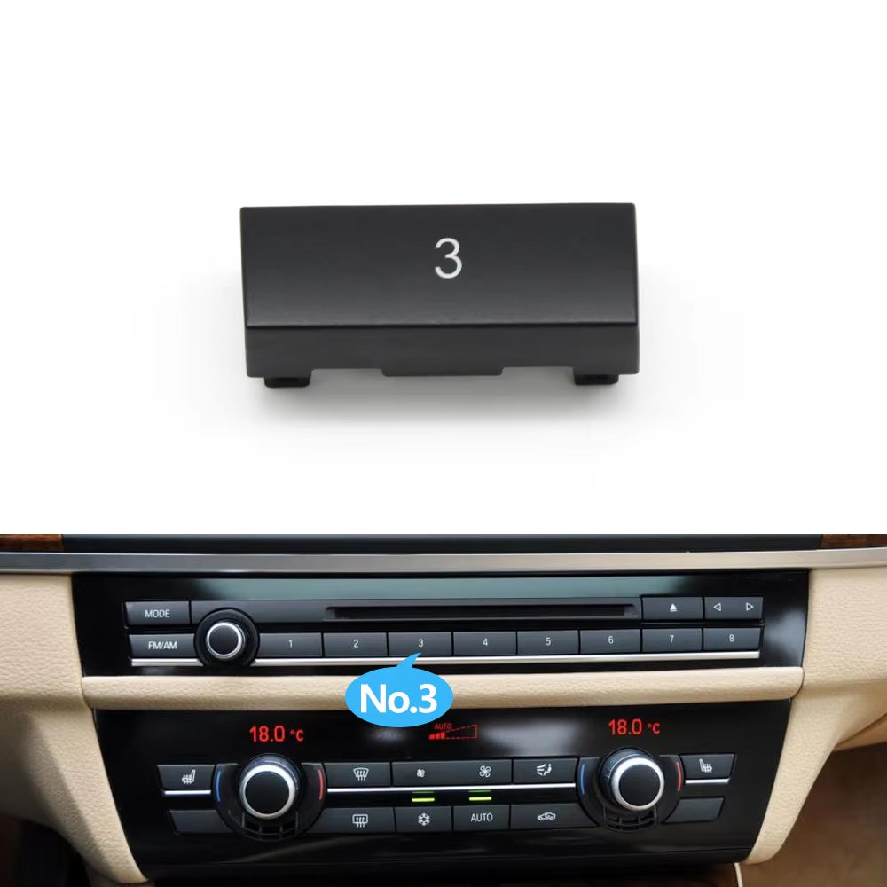 Car Dashboard Radio CD Digital Player Switch Control Button Cover For BMW 5 6 7 5GT Series F10 F11 F06 F12 F13 F07 F01 F02 F04