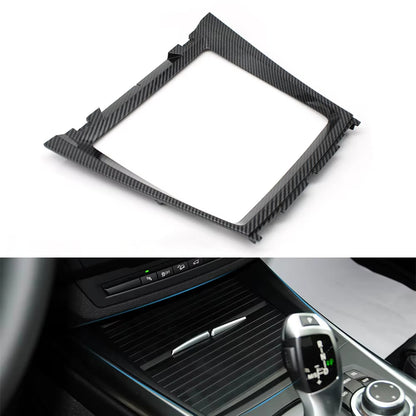 Car Front Center Console Panel Bezel Water Cup Holder Decorative Trim Cover For BMW X5 X6 E70 E71 E72 51166956756 51169129401