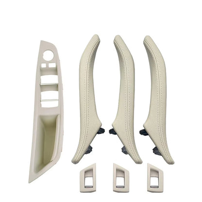 LHD 7pcs Interior Door Armrest Panel Pull Handle With Leather Outer Cover for BMW 5 Series F10 F11 F18 520 523 525 528 530 535