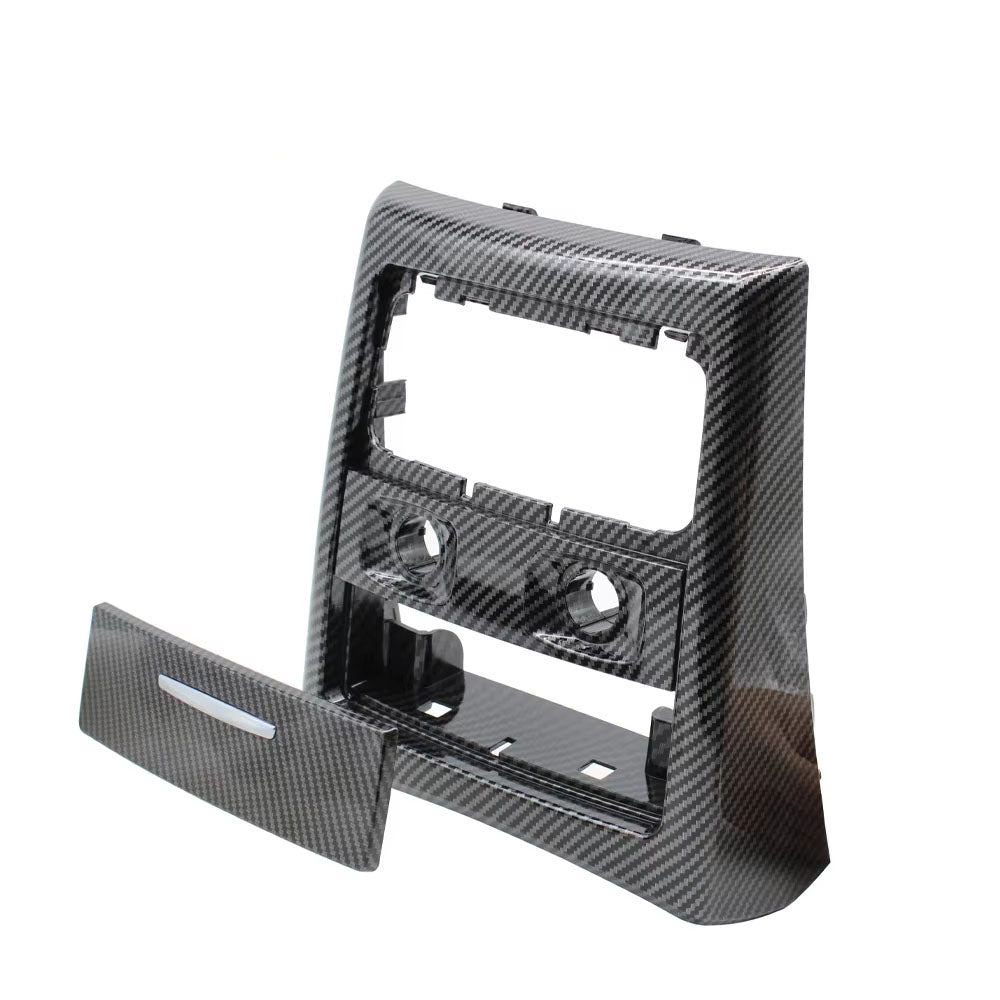 Carbon Fiber Car Rear Air Conditioner AC Vent Outer Frame Ashtray Cover Trim Replacement For BMW 3 Series E90 E91