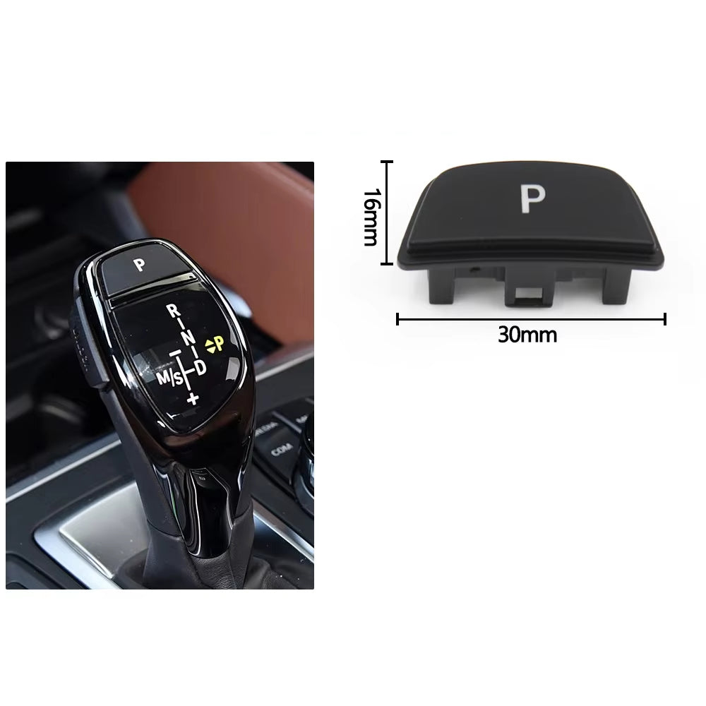 LHD RHD Car Gear Shift Lever Auto P Parking Button Cap For BMW X5 X6 E70 E71 E72 F15 F16 2008 2009 2010 2011 2012 2013 2014-2019