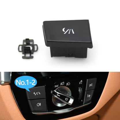 Car HeadLamp Rotary Foglight Button Headlight Switch Cover Panel For BMW 5 6GT Series G30 G31 M5 F90 G32 2017-2022