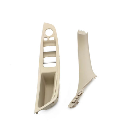 7pcs Set LHD Interior Armrest Door Handle Panel Inside Trim Cover For BMW 5 Series F10 F11 F18 520i 523i 525i 528i 535i