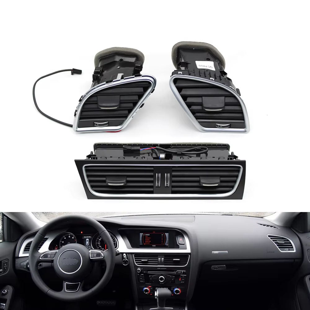 LHD Car Front Dashboard Middle Left Right AC Vent Outlet Grille Assembly For Audi A4 B8 A5 2009-2016 8KD820901,8KD820902