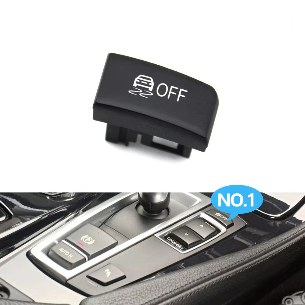 LHD RHD Car Antislip OFF Sport Comfort Model Radar Parking Switch Button For BMW 5 6 X3 X4 Series F10 F11 F06 F12 F13 F25 F26
