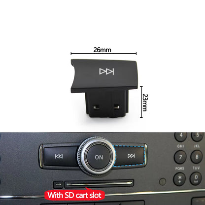Car CD Audio Play Forward Back Off Button Cover For Benz C GLK ML GL E CLS Class W204 X204 W218 W212 W176 W156 W172 W246