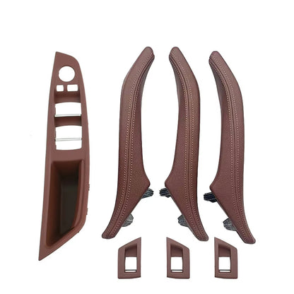LHD 7pcs Interior Door Armrest Panel Pull Handle With Leather Outer Cover for BMW 5 Series F10 F11 F18 520 523 525 528 530 535