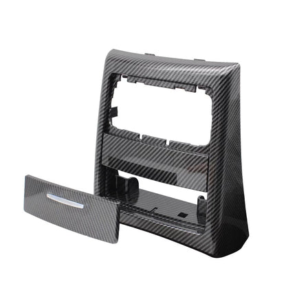 Carbon Fiber Car Rear Air Conditioner AC Vent Outer Frame Ashtray Cover Trim Replacement For BMW 3 Series E90 E91