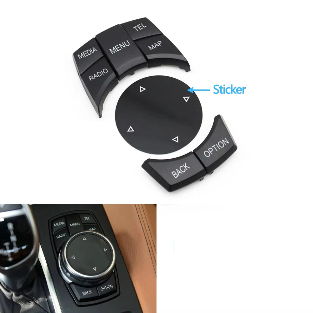 Car Central Console CIC Multi-Media Control Button Cover For BMW 1 2 3 4 5 6 7 X3 X4 X5 X6 Series F30 F31 F10 F11 F06 F25 F26