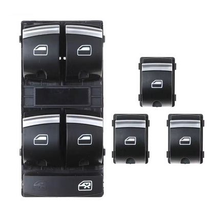 New Chrome Master Window Switch For Audi A3 8P A6 S6 RS6 C6 Q7 2004-201 4F0959851H 4F0959855B 4F0 959 851H Button Console