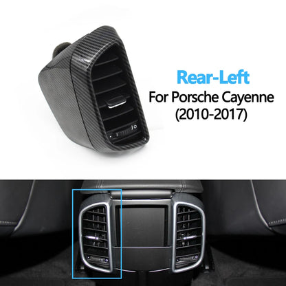 Carbon Fiber Car Front Left Right Rear Air Conditioning AC Vent Grille Complete Assembly For Porsche Cayenne 7P5 2010-2017