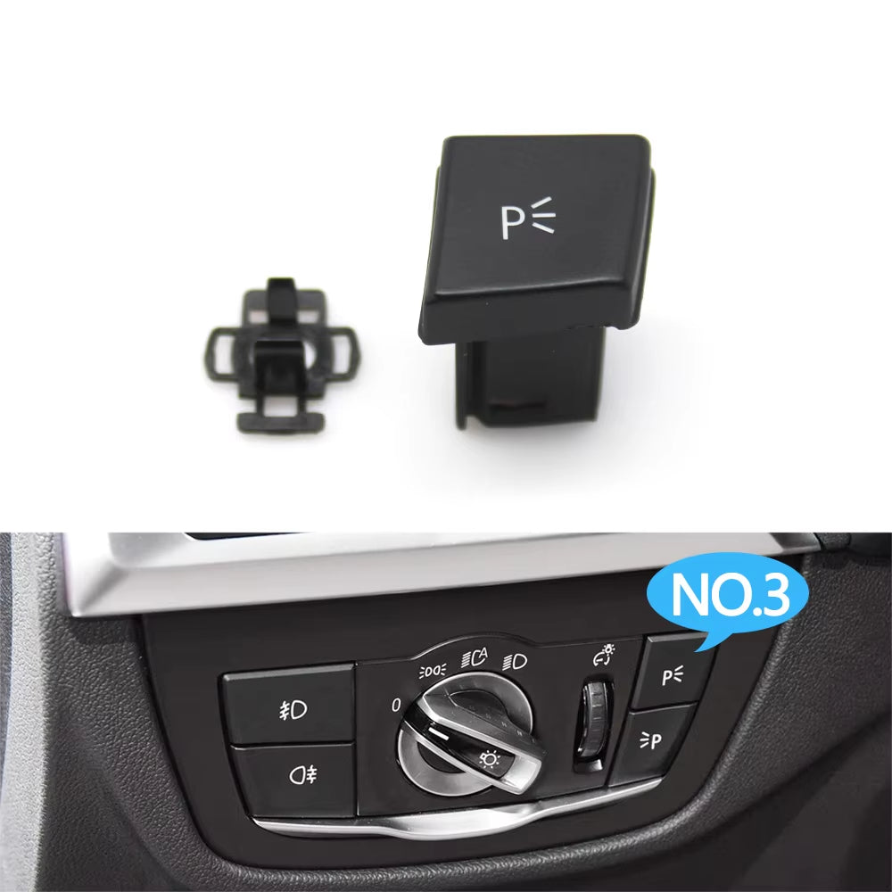 Car Front HeadLamp Rotary Foglight Button Headlight Switch Cover Panel For BMW X3 X4 G01 G02 X3M X4M F97 F98